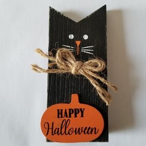 Primitive Black Cat Halloween Decor